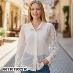 Casual cotton embroidery free size top styled for everyday wear