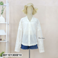 Casual cotton embroidery free size top styled for everyday wear