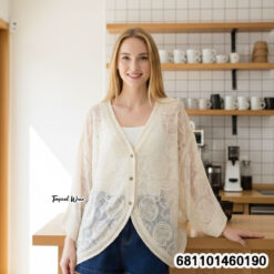 Casual cotton free size cardigan styled for everyday wear