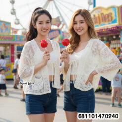 Free size cotton embroidered layering top with soft fabric and relaxed summer fit