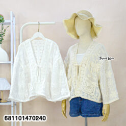 Free size cotton embroidered layering top with soft fabric and relaxed summer fit