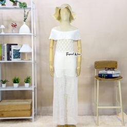 Boho knit maxi dress with relaxed silhouette and summer-ready texture.