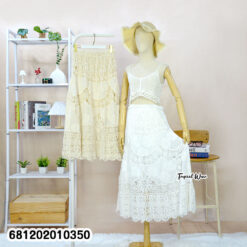 Beachwear Crochet Lace Skirt กระโปรงโครเชต์ลูกไม้สำหรับลุคชายหาด-681202010350