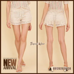 Women cotton lace summer shorts with free size fit, elastic waist, and lightweight everyday design