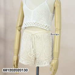 Women cotton lace summer shorts with free size fit, elastic waist, and lightweight everyday design