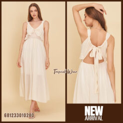 Soft feminine summer dress with flowing cotton fabric