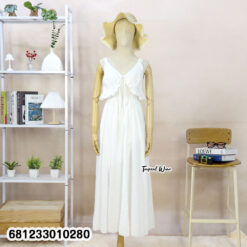 Soft feminine summer dress with flowing cotton fabric
