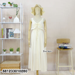 Soft feminine summer dress with flowing cotton fabric