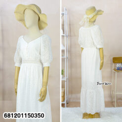 Sweet Eyelet Lace Maxi Dress for Summer เดรสยาวลูกไม้ฉลุ ลุคหวานใส่หน้าร้อน-681201150350