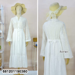 Romantic Eyelet Lace Summer Maxi Dress เดรสยาวลูกไม้ฉลุซัมเมอร์ ลุคโรแมนติก-681201190380
