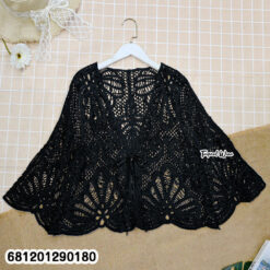 Boho style white crochet kimono resort wear