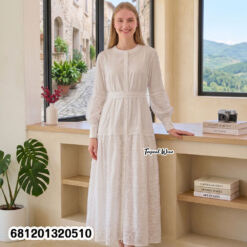 Bohemian long sleeve maxi dress for everyday summer fashion available in black and white.