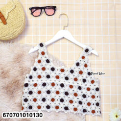 free size cotton crochet crop top breathable boho summer beachwear fashion