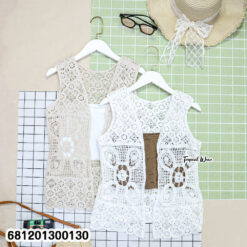 Boho Crochet Lace Vest เสื้อกั๊กโครเชต์ลูกไม้ สไตล์โบโฮ-681201300130