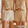 free size cotton lace beach shorts elastic waist breathable summer beachwear