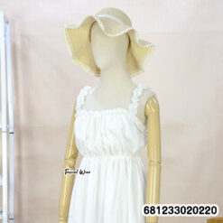 free size cotton summer midi dress breathable lightweight beach resort fashion
