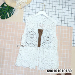 free size cotton knit boho vest breathable summer layering vest