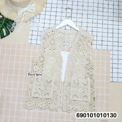 free size cotton knit boho vest breathable summer layering vest
