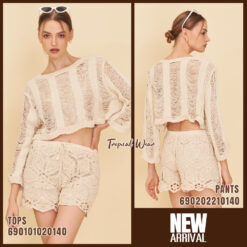 free size cotton knit crop top long sleeve breathable summer casual top