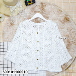 free size crochet style cardigan top lightweight breathable boho summer outfit for beach and resort wear