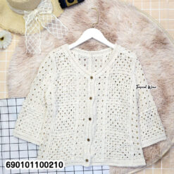 free size crochet style cardigan top lightweight breathable boho summer outfit for beach and resort wear