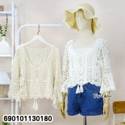 free size crochet style boho top lightweight breathable summer beachwear fashion