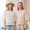 free size cotton embroidered summer blouse lightweight breathable casual beachwear top for hot weather
