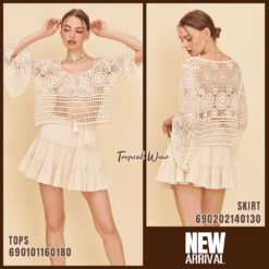 lightweight crochet lace top free size breathable hot weather summer outfit