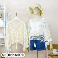 lightweight crochet lace top free size breathable hot weather summer outfit