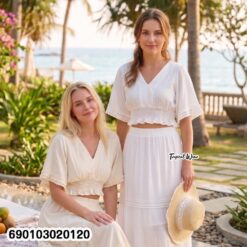 free size cotton boho summer crop top lightweight breathable resort blouse