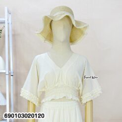 free size cotton boho summer crop top lightweight breathable resort blouse