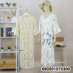 Boho Crochet Lace Maxi Cardigan เสื้อคลุมลูกไม้โครเชต์ยาว สไตล์โบโฮ-690201070300