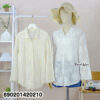 Floral embroidered sheer shirt — free-size women’s lightweight top for summer, beach & resort | Tropical Wear Bangkok wholesale