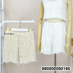 Boho Crochet Lace Shorts กางเกงขาสั้นโครเชต์ถักลายลูกไม้ สไตล์โบโฮ - 690202050160