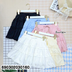 Layered Ruffle Skort -กางเกงกระโปรงระบายชั้นสไตล์เกาหลี-690302030160