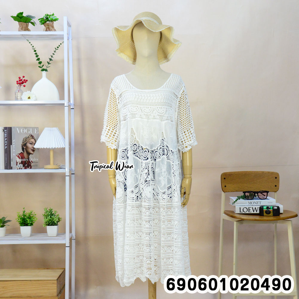Coastal Breeze Crochet Resort Dress เดรสโครเชต์รีสอร์ทลุคชายทะเล - 690601020490 - Image 5