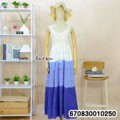 Women's Crochet Maxi Dress Boho Gradient Beach Dress เดรสยาวถักโครเชต์ ไล่เฉดสี สไตล์โบฮีเมียน เที่ยวทะเล - 670830010250 - Image 6