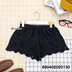 Boho Floral Crochet Knit Shorts กางเกงขาสั้นถักโครเชต์ลายดอก โบโฮ - 690402020130 - Image 5