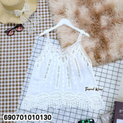 Boho Lace Camisole Top Beach & Resort Wear เสื้อสายเดี่ยวลูกไม้ สไตล์โบโฮ สำหรับเที่ยวทะเลและรีสอร์ท - 690701010130 - Image 5