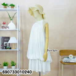 Flowy Halter Mini Dress with Open Back เดรสสายคล้องคอ ทรงพลิ้ว เปิดหลัง ลุคหวาน - 690733010240 - Image 4