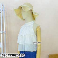 Women's High Neck Ruffle Halter Top Sleeveless Summer Blouse เสื้อสายเดี่ยวคอสูงแต่งระบายหลายชั้น แฟชั่นซัมเมอร์ผู้หญิง - 690733020130 - Image 5