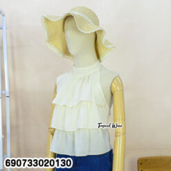 Women's High Neck Ruffle Halter Top Sleeveless Summer Blouse เสื้อสายเดี่ยวคอสูงแต่งระบายหลายชั้น แฟชั่นซัมเมอร์ผู้หญิง - 690733020130 - Image 4