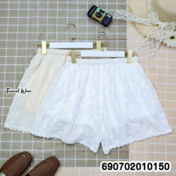 Resort Embroidered Shorts Lightweight Women's Beachwear กางเกงขาสั้นปักลาย สไตล์รีสอร์ท สำหรับเที่ยวทะเล - 690702010150 - Image 3