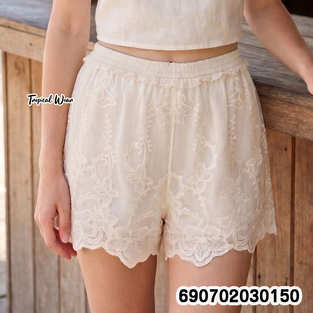 Summer Embroidered Casual Shorts กางเกงขาสั้นปักลายแฟชั่นผู้หญิง - 690702030150