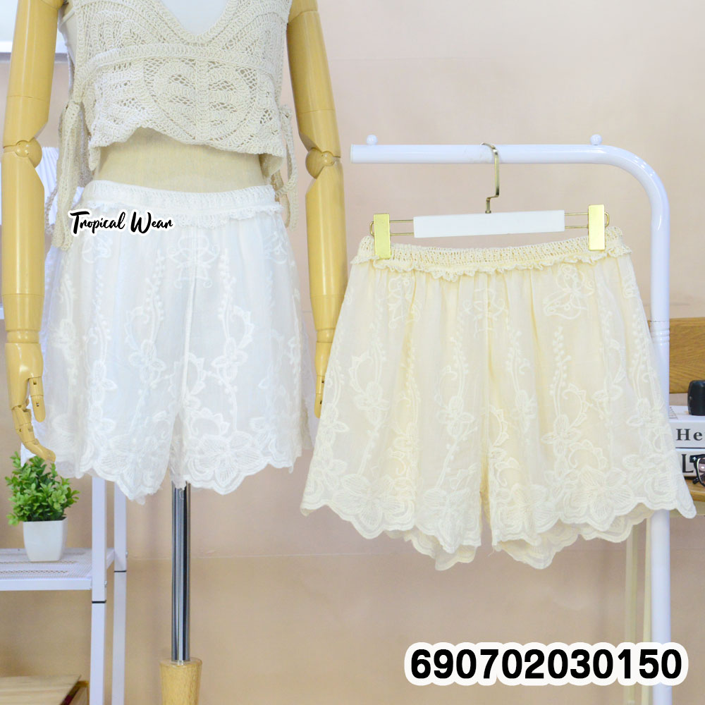 Summer Embroidered Casual Shorts กางเกงขาสั้นปักลายแฟชั่นผู้หญิง - 690702030150 - Image 3