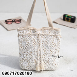 Floral Crochet Shoulder Bag กระเป๋าสะพายโครเชต์ลายดอกไม้ - 690717020180 - Image 3