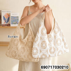 Crochet Beach Tote Bag กระเป๋าโครเชต์สำหรับชายหาด - 690717030210