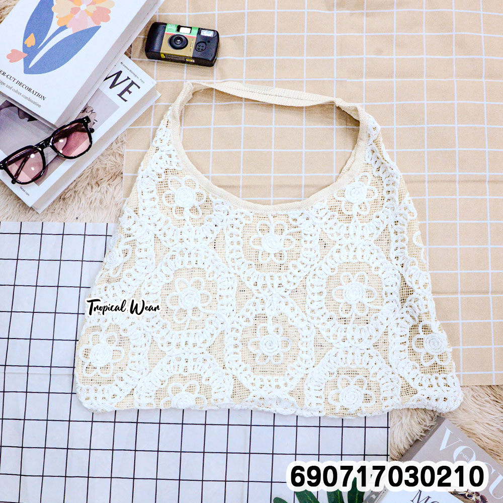 Crochet Beach Tote Bag กระเป๋าโครเชต์สำหรับชายหาด - 690717030210 - Image 4