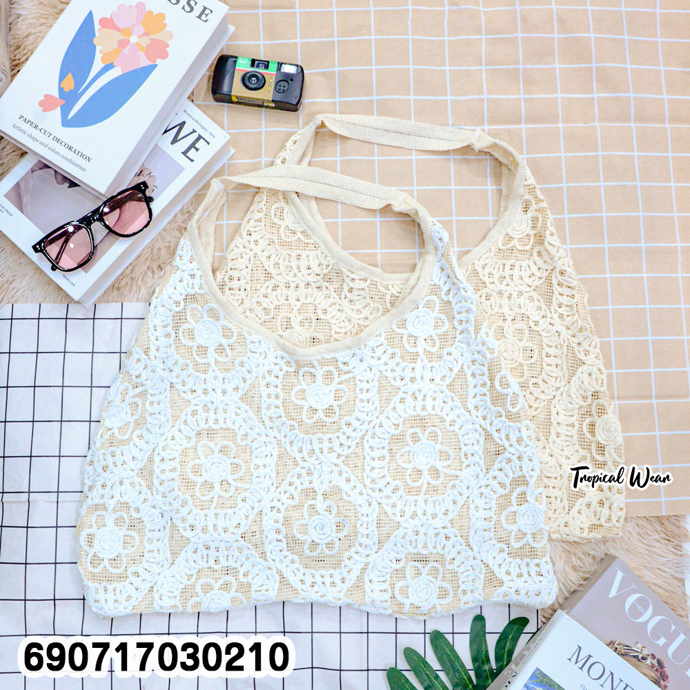 Crochet Beach Tote Bag กระเป๋าโครเชต์สำหรับชายหาด - 690717030210 - Image 3