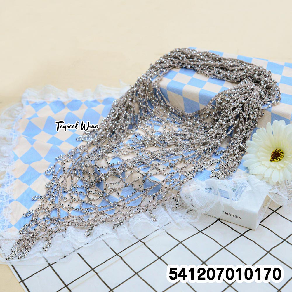 Beaded Mesh Cape Shawl ผ้าคลุมไหล่ตาข่ายปักมุก - 541207010170 - Image 7